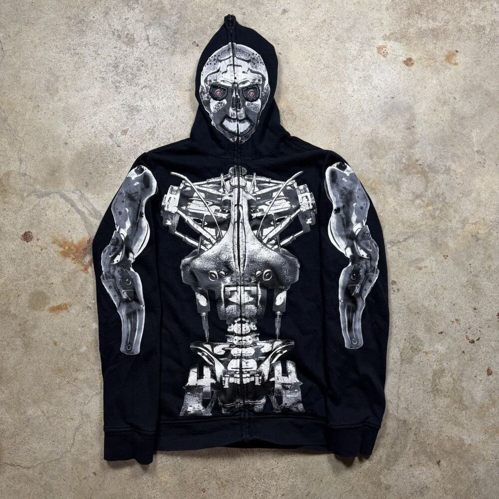Tony Hawk Full Zip Terminator Robot Hoodie Size Youth XL
